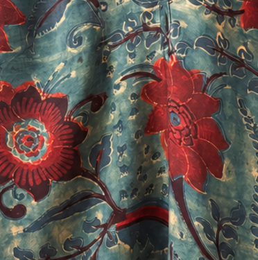 Teal Scarlet Bloom