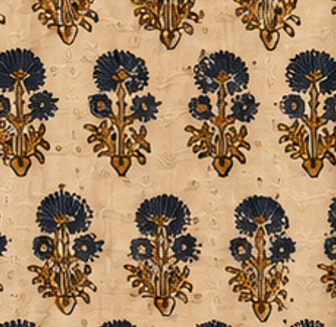 Ivory Indigo Bloom